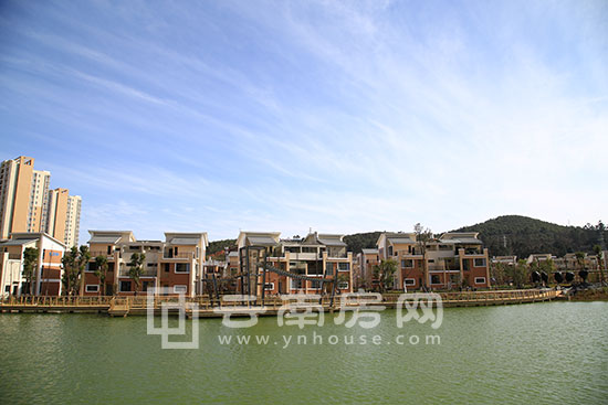 小區內的湖水風光 小區內的湖水風光