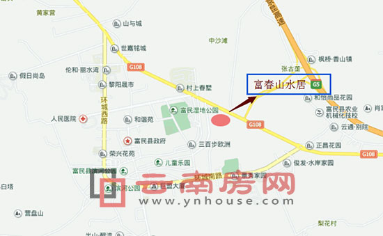 富春山水居區位圖 富春山水居區位圖