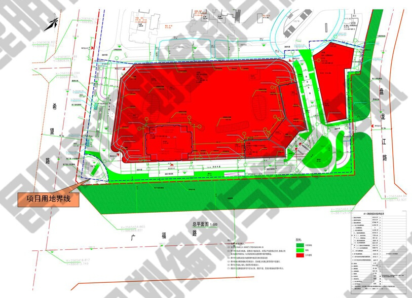大商匯商貿中心A1-2地塊申報總平面圖 大商匯商貿中心A1-2地塊申報總平面圖
