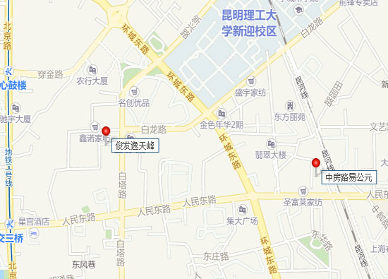 俊發(fā)逸天峰和中房路易公元所處位置 俊發(fā)逸天峰和中房路易公元所處位置