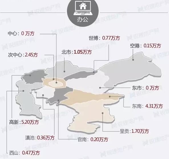 7月昆明商業(yè)熱度地圖(來源:昆明銳理) 7月昆明商業(yè)熱度地圖(來源:昆明銳理)