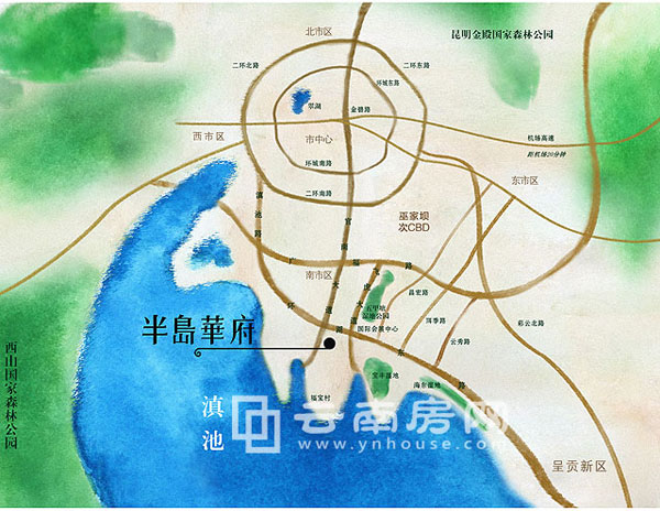 中海半島華府區位圖 中海半島華府區位圖