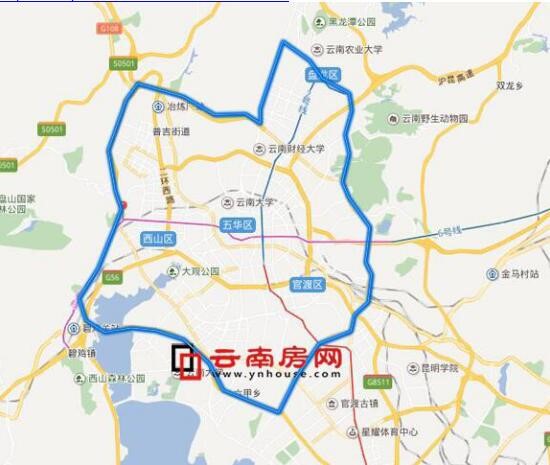 調(diào)整后的昆明三環(huán)路 調(diào)整后的昆明三環(huán)路