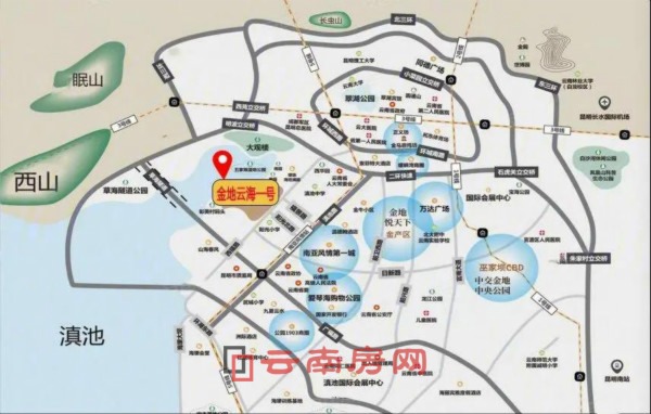 金地云海一號區位圖 金地云海一號區位圖
