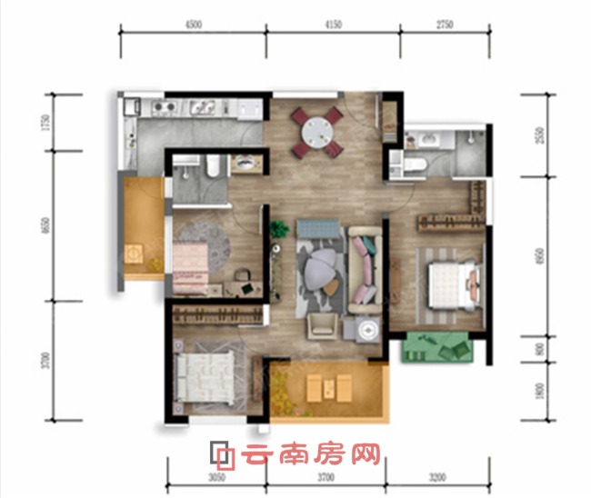 萬科金域水岸C戶型圖賞析 萬科金域水岸C戶型圖賞析