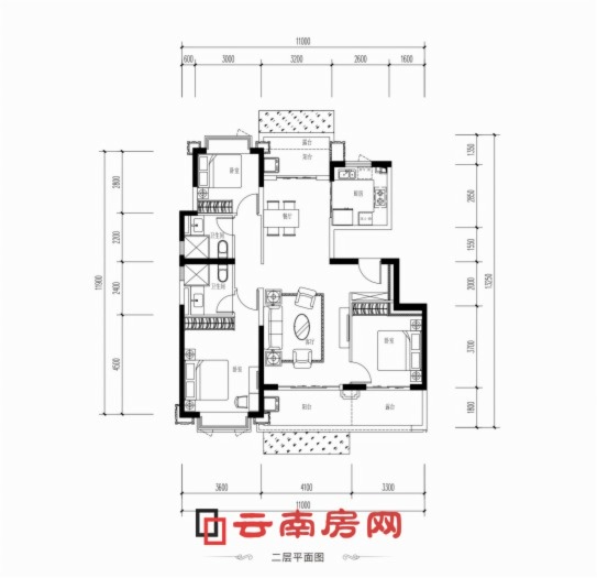 建面約128平米的B1戶型圖 建面約128平米的B1戶型圖