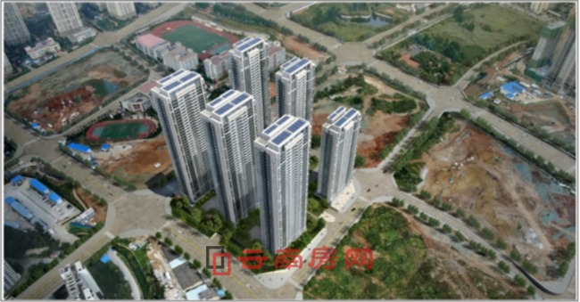 俊發城N-22-1#地塊實景鳥瞰圖 俊發城N-22-1#地塊實景鳥瞰圖