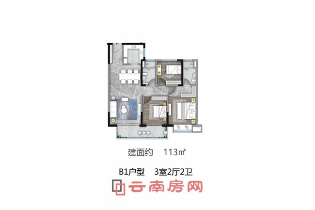 雅居樂新希望錦麟峯薈B1戶型圖 雅居樂新希望錦麟峯薈B1戶型圖