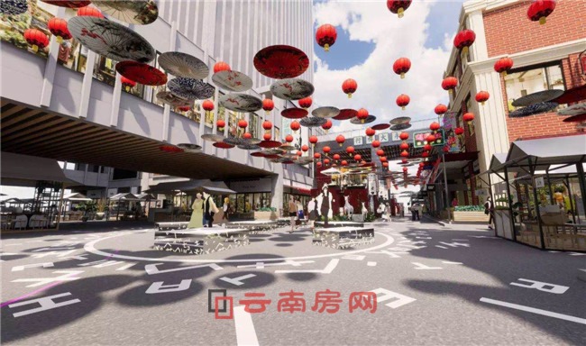 昆明融城茶馬花街實景圖 昆明融城茶馬花街實景圖