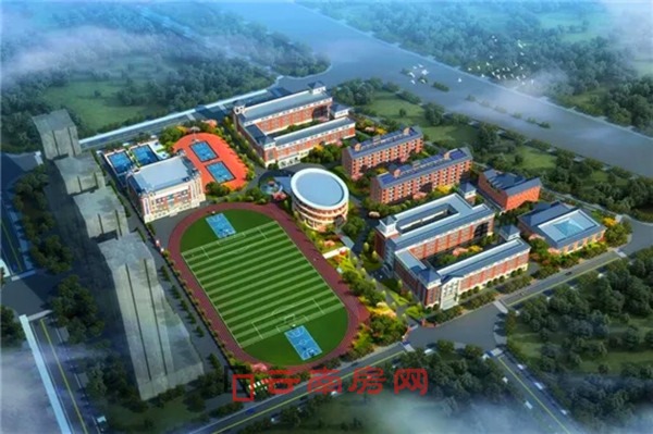 方旺片區24號地塊中小學建成效果圖:占地約100畝,可容納學生約4590人 方旺片區24號地塊中小學建成效果圖:占地約100畝,可容納學生約4590人