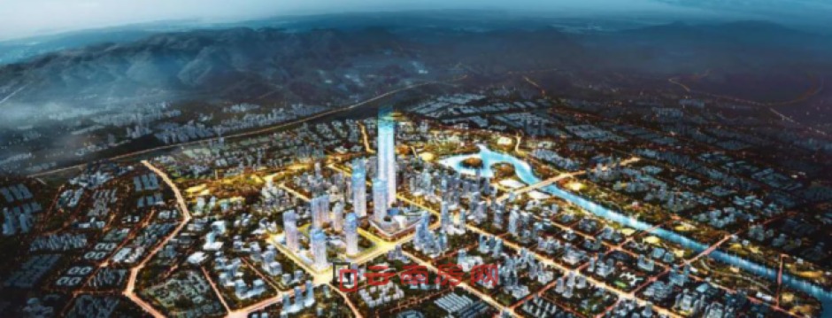 巫家壩區(qū)位鳥瞰夜景圖 巫家壩區(qū)位鳥瞰夜景圖