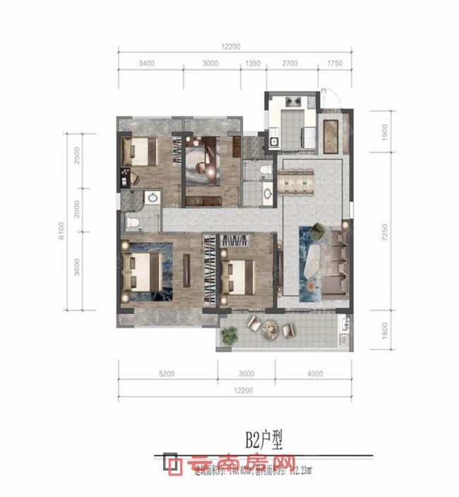 招商公園大道項目B2戶型圖 招商公園大道項目B2戶型圖