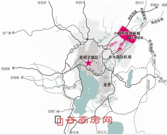 小哨科技創新城區位示意 小哨科技創新城區位示意
