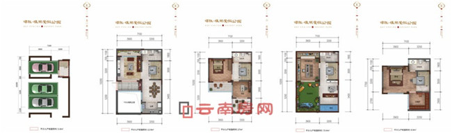 得勝溫泉度假公園建面約100平米合院戶型圖 得勝溫泉度假公園建面約100平米合院戶型圖