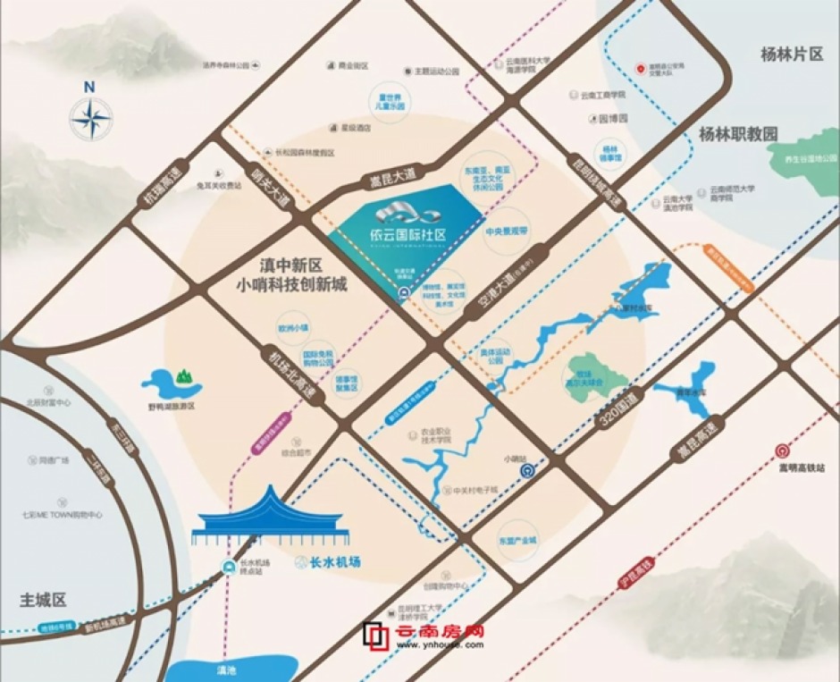招商•依云國際社區區位圖 招商•依云國際社區區位圖