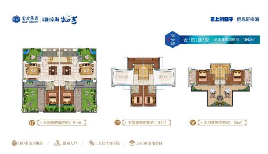 昆明富力灣約155平米合院戶型 昆明富力灣約155平米合院戶型