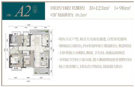 瑞倫璞園項目A2戶型圖 瑞倫璞園項目A2戶型圖
