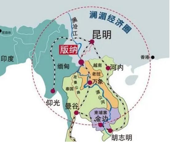 ▲泛亞高鐵經濟圈規劃圖 ▲泛亞高鐵經濟圈規劃圖