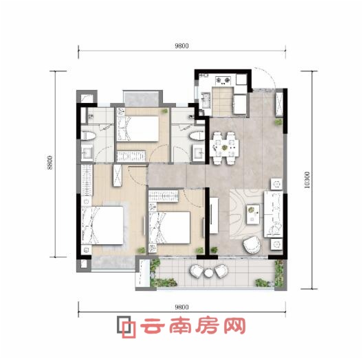 大華錦繡麓城項目B3戶型圖 大華錦繡麓城項目B3戶型圖