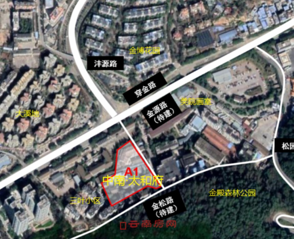 中南太和府位置示意圖 中南太和府位置示意圖