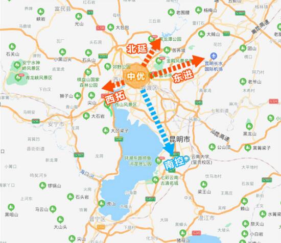 在“北延”戰略主導下,世博板塊又再次回到昆明主要發展舞臺 在“北延”戰略主導下,世博板塊又再次回到昆明主要發展舞臺