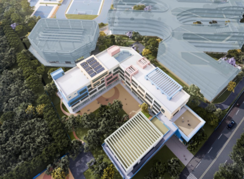 18班幼兒園效果圖,北側便是36班小學 18班幼兒園效果圖,北側便是36班小學