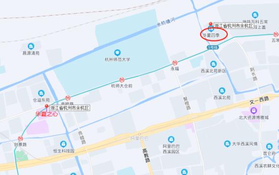 華夏陽光在杭州落下的華夏四季及華夏之心兩項(xiàng)目大概位置示意圖 華夏陽光在杭州落下的華夏四季及華夏之心兩項(xiàng)目大概位置示意圖