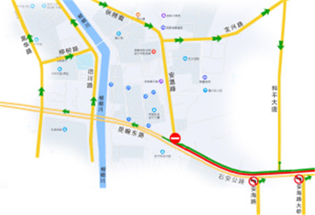 石安公路安寧入城段今起半封閉施工 石安公路安寧入城段今起半封閉施工