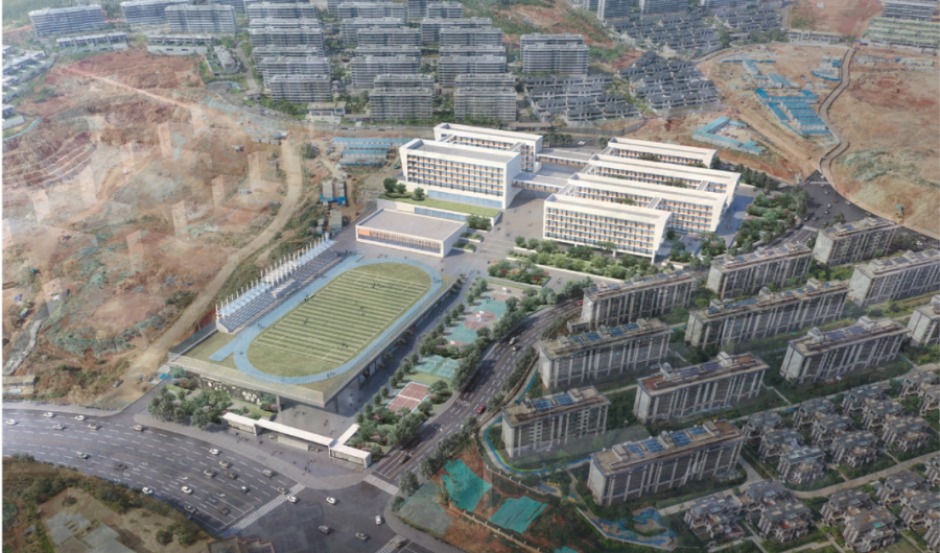 呈貢B地塊60班小學鳥瞰圖,總建面約4.6萬方 呈貢B地塊60班小學鳥瞰圖,總建面約4.6萬方