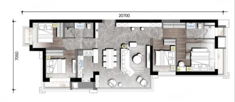 山海灣·金瀾錦翠132平米戶型 山海灣·金瀾錦翠132平米戶型