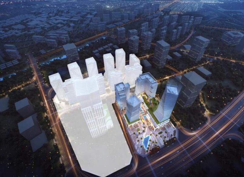 規(guī)劃效果圖上的惠尚城和出版基地 規(guī)劃效果圖上的惠尚城和出版基地