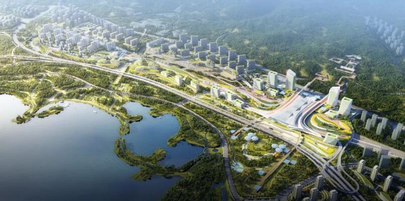 中鐵二院昆明公司公布的昆明西客站效果圖 中鐵二院昆明公司公布的昆明西客站效果圖