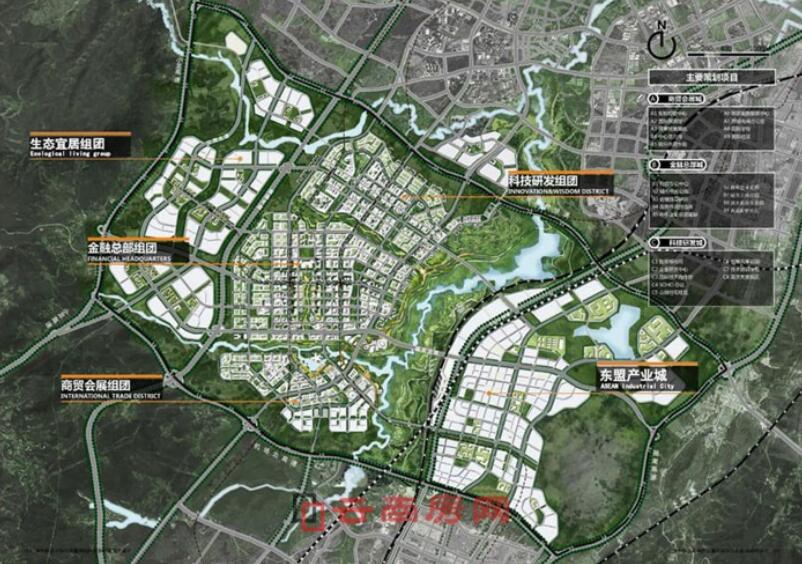 小哨國際科技創新城規劃效果圖 小哨國際科技創新城規劃效果圖