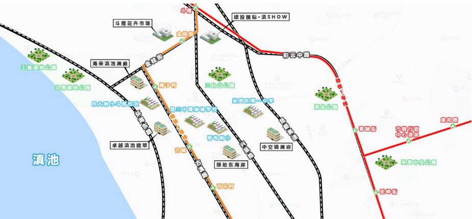 斗南片區發展日益成熟(示意圖) 斗南片區發展日益成熟(示意圖)