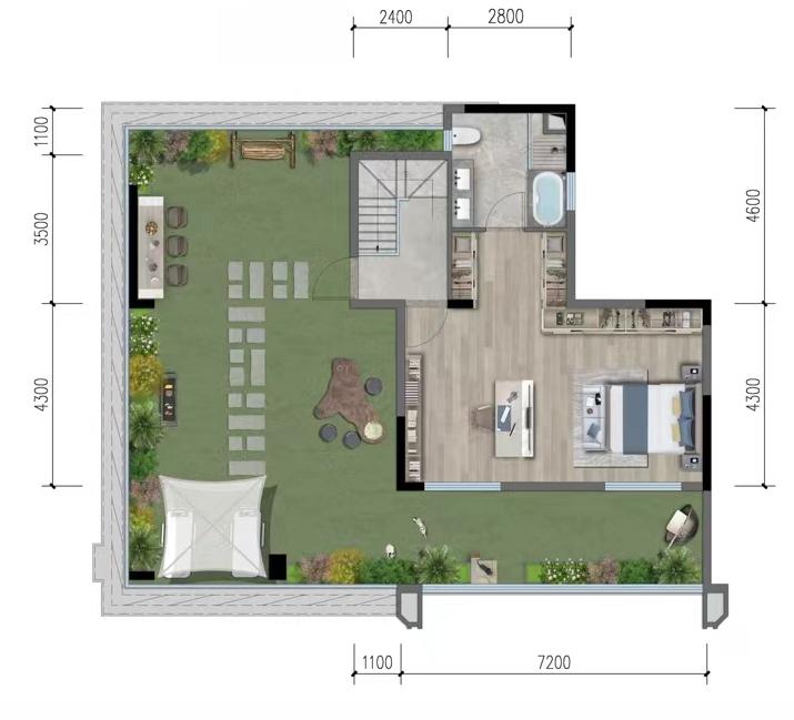 邦泰臻境174平米頂躍躍上戶型 邦泰臻境174平米頂躍躍上戶型