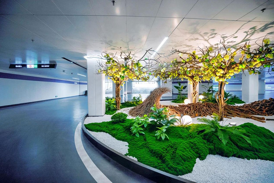 山海灣8號獨有的車庫造景(實拍圖) 山海灣8號獨有的車庫造景(實拍圖)