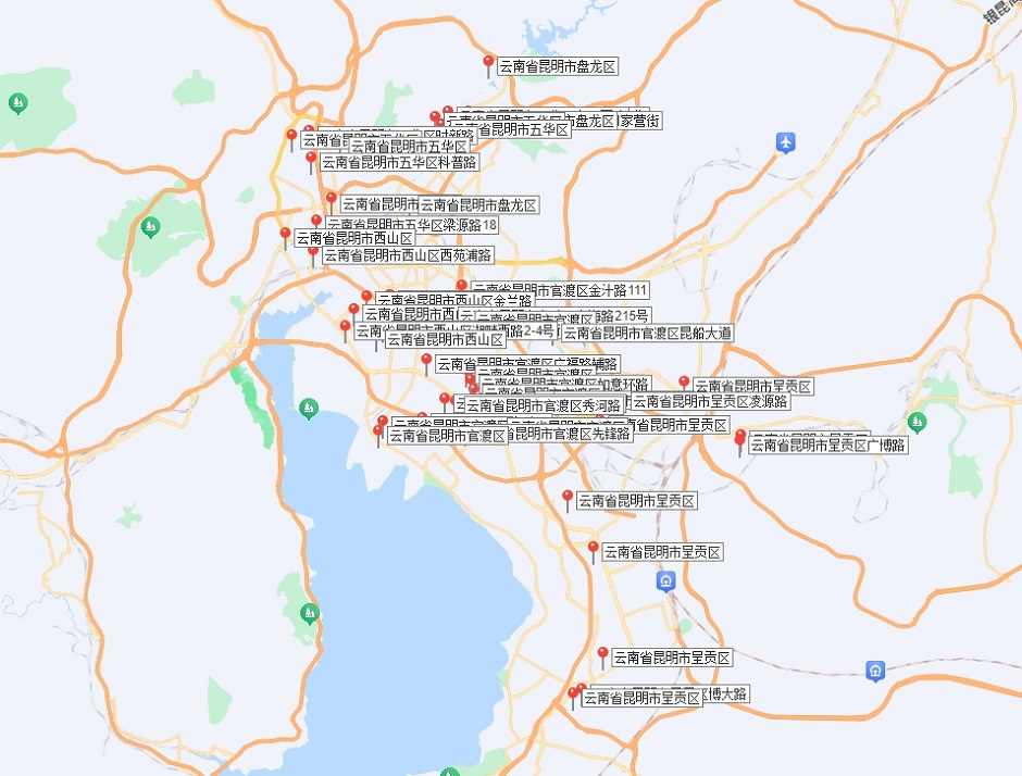 昆明部分熱銷二手房源分布 昆明部分熱銷二手房源分布