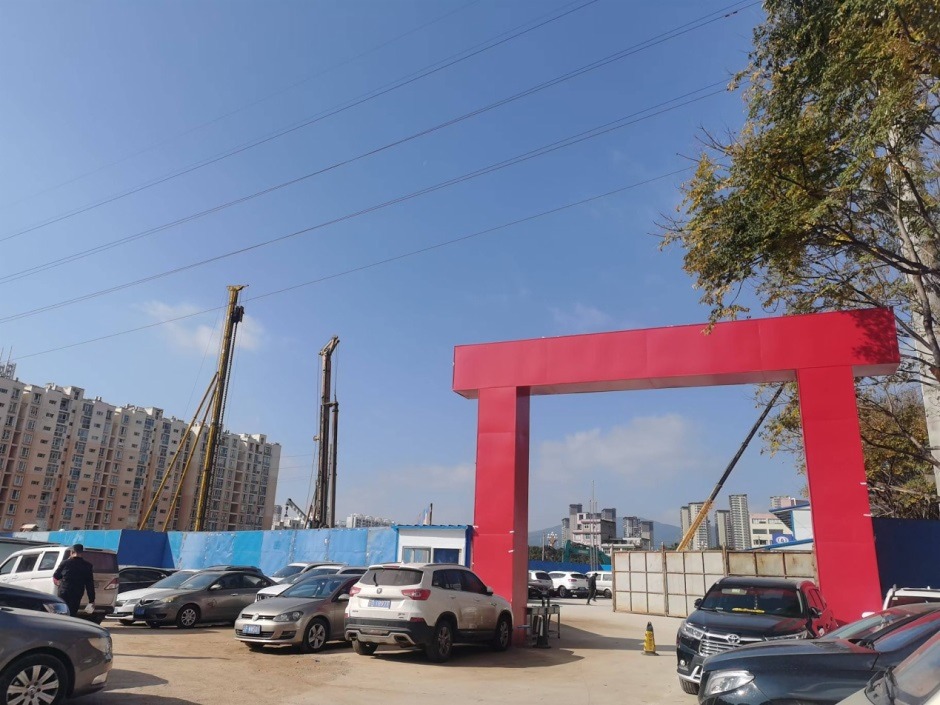 J地塊已開始樁基施工 J地塊已開始樁基施工