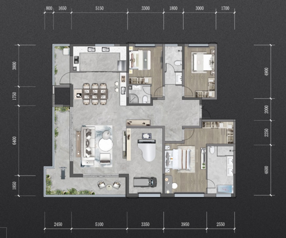 北大資源滇海壹號232.18平米戶型圖 北大資源滇海壹號232.18平米戶型圖
