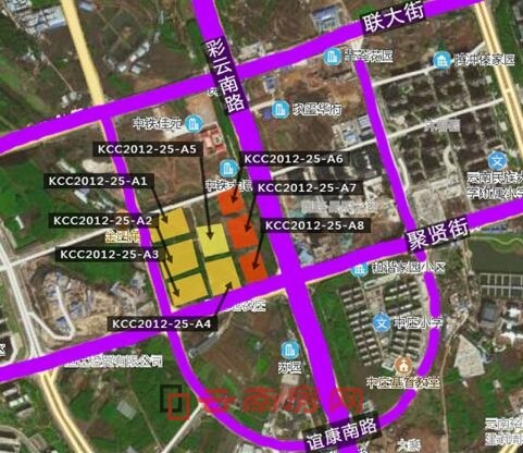 2019年上海鵬欣在呈貢競得的8宗土地位置 2019年上海鵬欣在呈貢競得的8宗土地位置