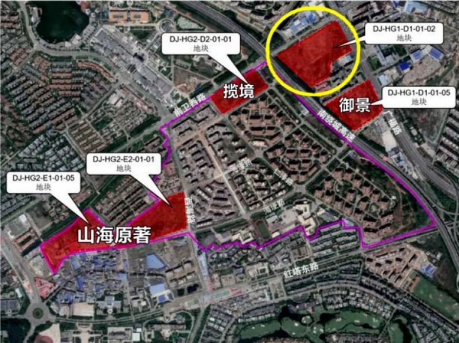 山海原著總共有5個地塊,剛剛過規(guī)的是最后一個地塊(黃圈內(nèi)) 山海原著總共有5個地塊,剛剛過規(guī)的是最后一個地塊(黃圈內(nèi))