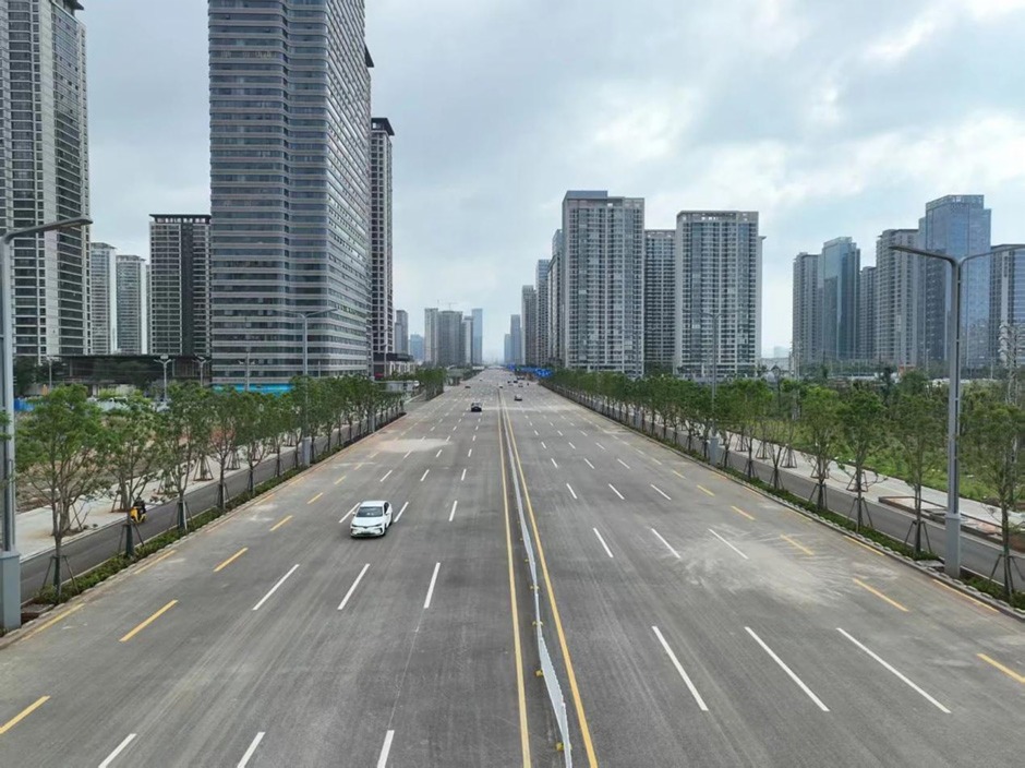 飛虎大道北段(廣福路-萬德街)先行開通 飛虎大道北段(廣福路-萬德街)先行開通