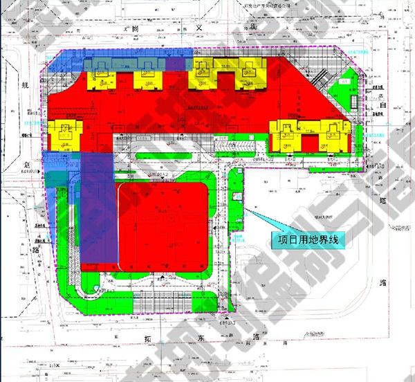 上圖中藍(lán)色地塊即南亞之門尚未整合的零星用地 上圖中藍(lán)色地塊即南亞之門尚未整合的零星用地