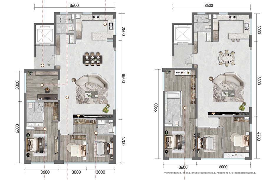 金川翠嶼132平米的兩個戶型 金川翠嶼132平米的兩個戶型