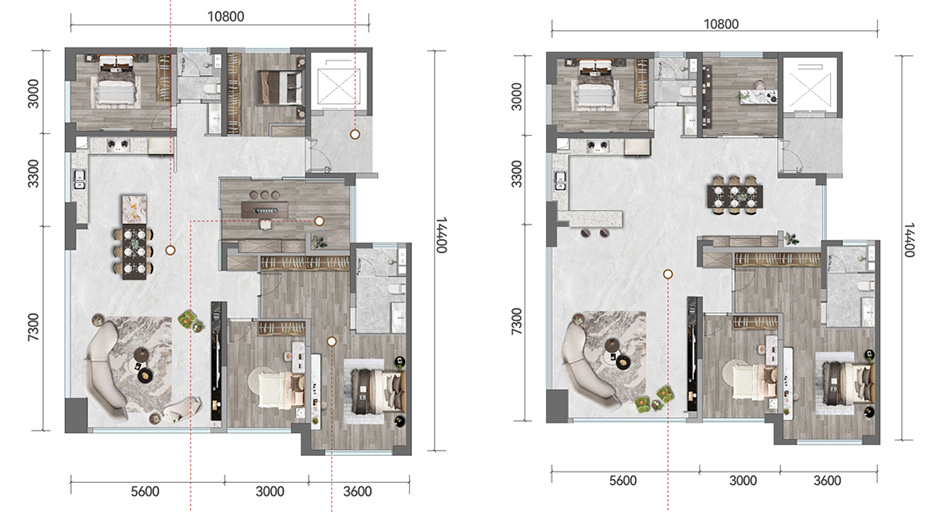 金川翠嶼135平米的戶型 金川翠嶼135平米的戶型