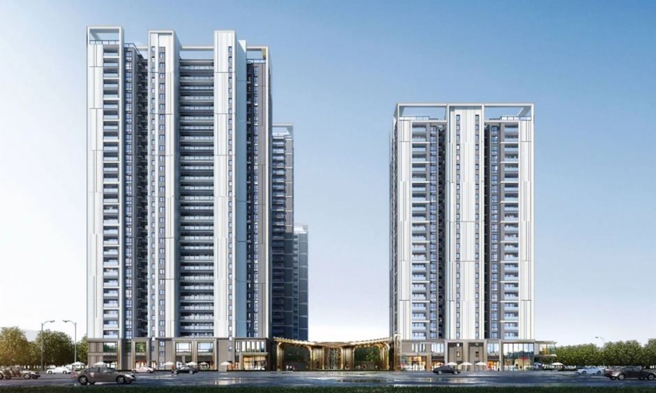 東方潤麒現代風格的公建化立面(效果圖) 東方潤麒現代風格的公建化立面(效果圖)