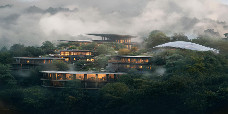 鳳山森林溫泉與高端民宿效果圖 鳳山森林溫泉與高端民宿效果圖