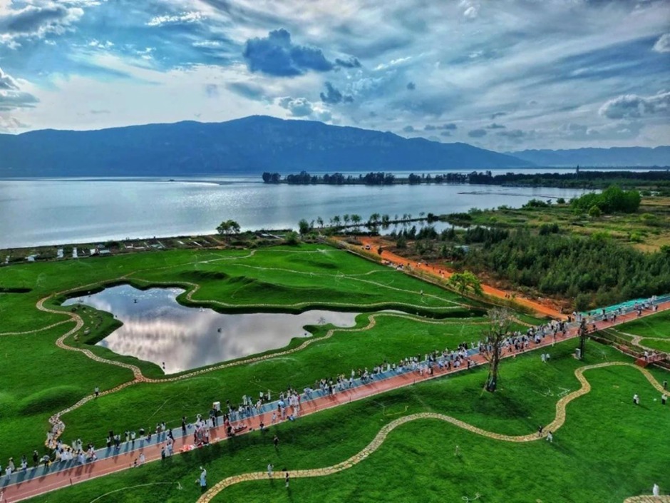 福保半島的滇池綠道 福保半島的滇池綠道