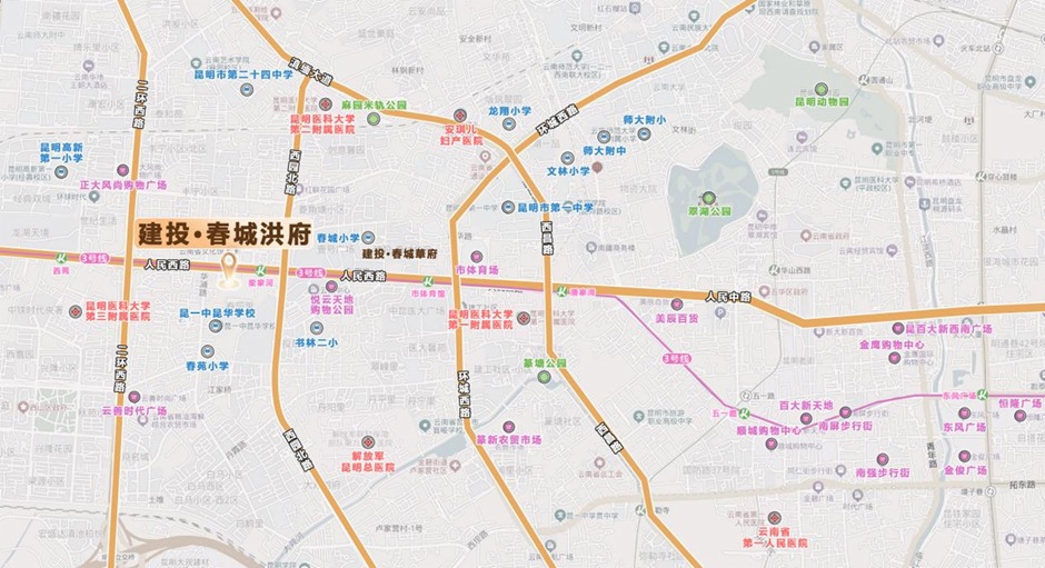 建投·春城洪府區位圖 建投·春城洪府區位圖