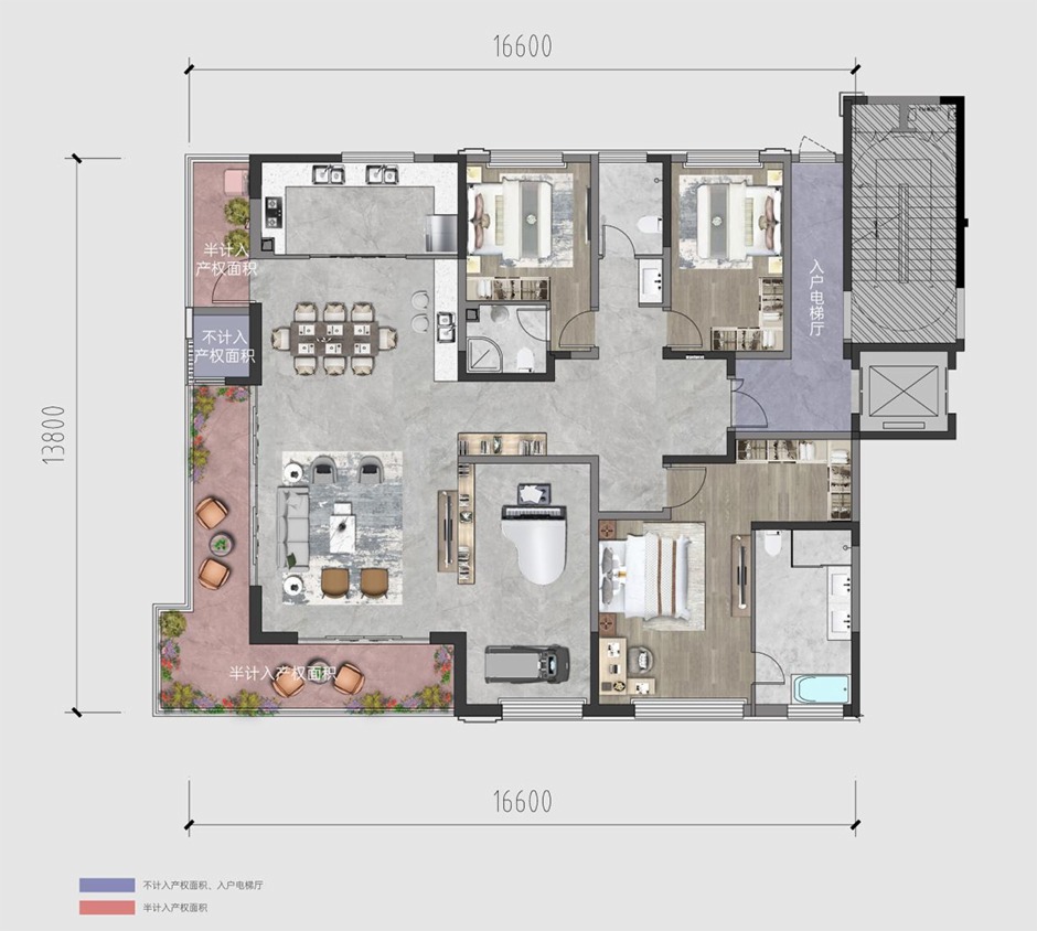 北大資源滇海壹號232㎡戶型圖 北大資源滇海壹號232㎡戶型圖